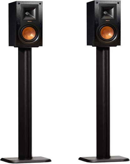 ECHOGEAR Universal Floor Speaker Stands - Vibration-Absorbing MDF Design Works with Klipsch, Polk, JBL & Other Bookshelf Speakers Or Studio Monitors - Includes Sound Iso Pads & Carpet Spikes