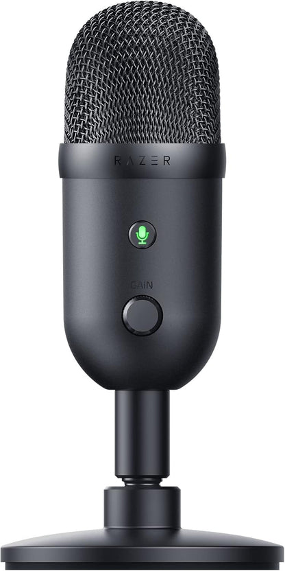 Razer Seiren V2 X USB Condenser Microphone for Streaming and Gaming on PC: Supercardioid Pickup Pattern - Integrated Digital Limiter - Mic Monitoring and Gain Control - Built-in Shock Absorber