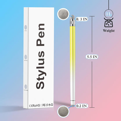 Bopomofo 10PCS Stylus Pen for Touchscreen,Stylus Pen for iPhone/iPad/Tablet Android/Microsoft/Surface, Compatible with All Touch Screens (Purple/Pink/Blue/Green/Yellow)