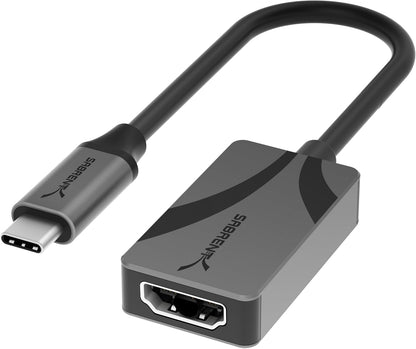 SABRENT, HDMI to USB C Adapter, USBC to HDMI Adapter 4K 60Hz, Thunderbolt Compatible for MacBook Pro/Air, iPhone 15/16, S23/24, Laptops, Tablets, Aluminum Design (DA-CH4K)