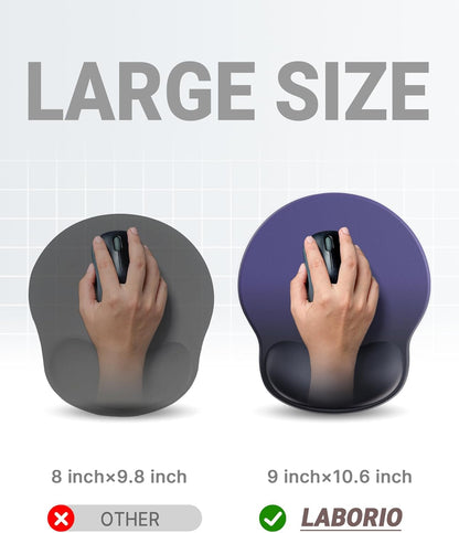 Ergonomic Mouse Pad Wrist Support, Comfortable Mouse Pad Wrist Rest, Relieve Wrist Pain Gel Mouse pad, Non-Slip Rubber Base Mousepad for Laptop, Computer(Gradient Klein Blue)