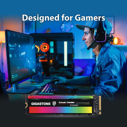 Gigastone M.2 SSD 500GB PCIe 3.0 NVMe SSD 3,000MB/s Internal Gaming Solid State Hard Drives Upgrade PC Laptop Storage High Speed Response for Gamers Graphic Design Creators IT Pros PCIe Gen3x4