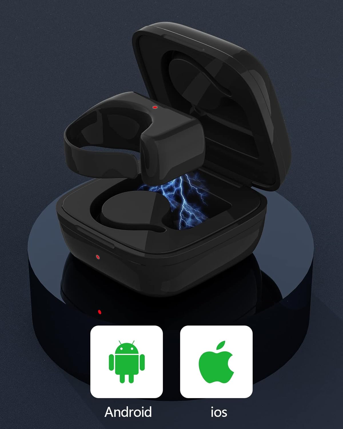 Fingertip Bluetooth Remote Control TIK TOK Wireless Page Turner TYUOBOX Camera Remote Shutter Selfie Button Controller with Charging Case for iPhone Android Ipad Cell Phone (Black)