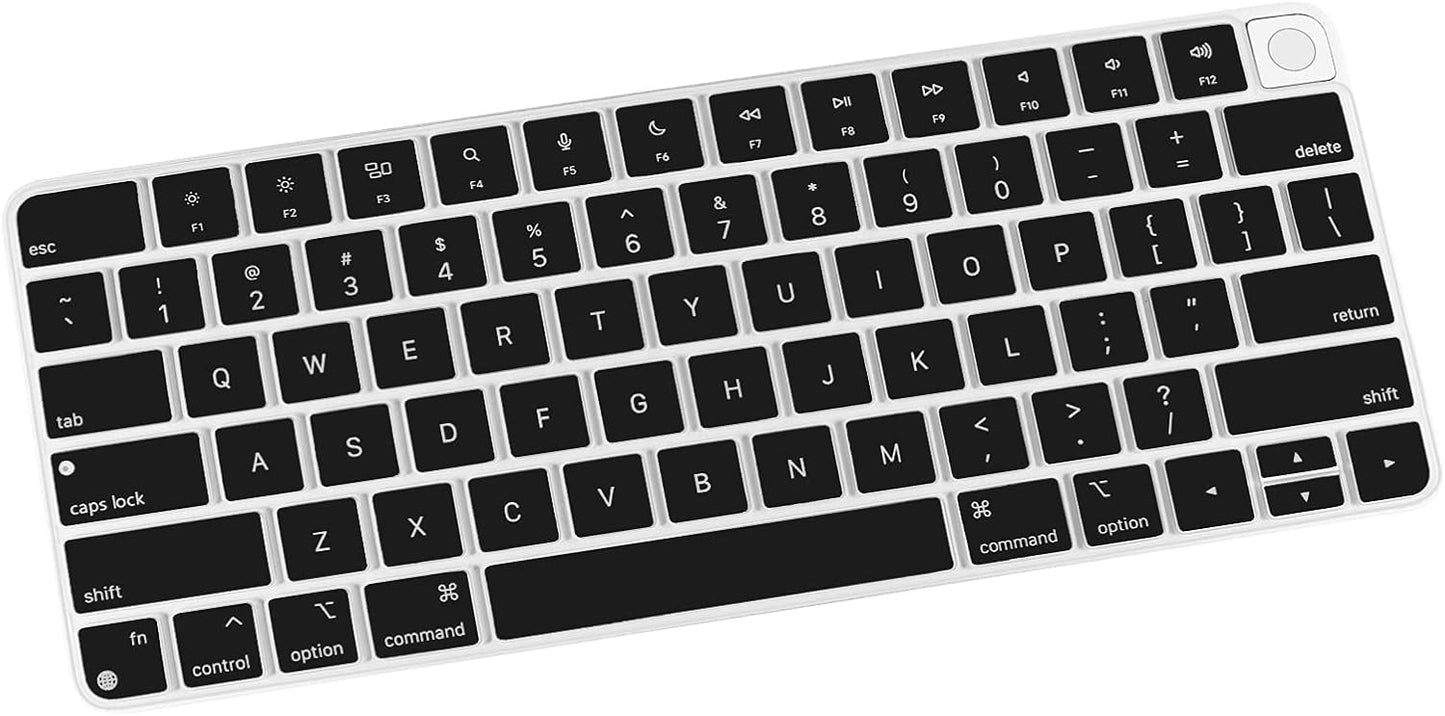 Allinside Silicone Keyboard Cover for iMac Magic Keyboard A2449/A2450, Protective Skin for iMac 24" Wireless Keyboard Released in 2021, US Layout, Black