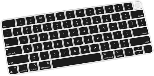 Allinside Silicone Keyboard Cover for iMac Magic Keyboard A2449/A2450, Protective Skin for iMac 24" Wireless Keyboard Released in 2021, US Layout, Black