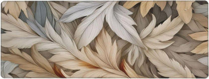 Gaming Mouse Pad, Large Non-Slip Rubber Base Mousepad, Keyboard Mouse Mat, Desk Pad with Stitched Edges, 31.5x11.8inch, Autumn Leaves