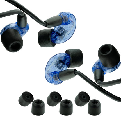 Comply 100 Core Series | Memory Foam Replacement IEM Ear Tips for Etymotic, Westone, Klipsch & More | Superior Noise Isolation, Ultimate Comfort, Secure Fit | Oval, Black, Small (3 Pairs)