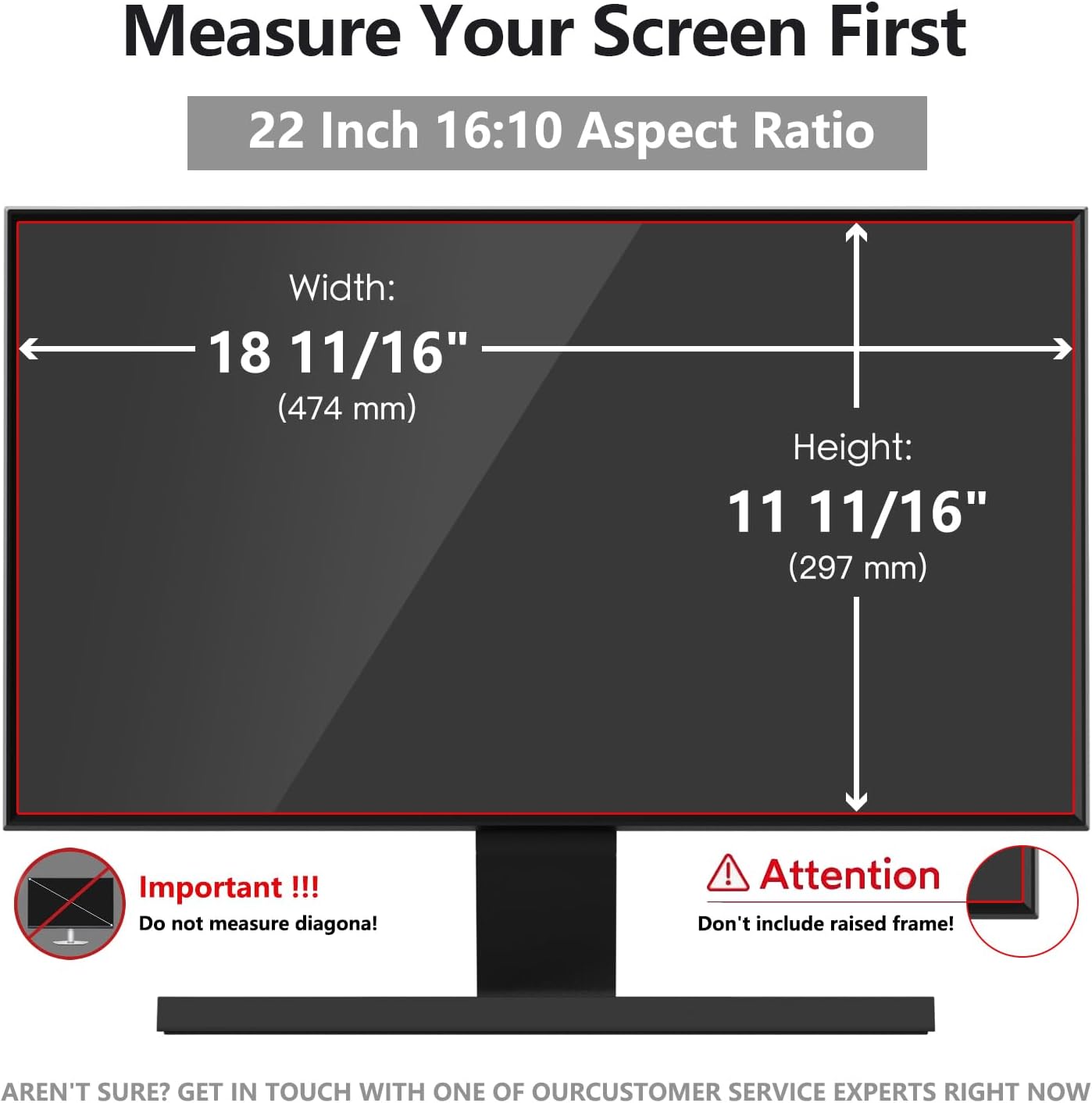 22 Inch Computer Privacy Screen Shield [2 Pack] for 16:10 Widescreen Desktop Monitor - Anti-Glare Blue Light Privacy Filter and Anti Spy Privacy Screen Protector Film