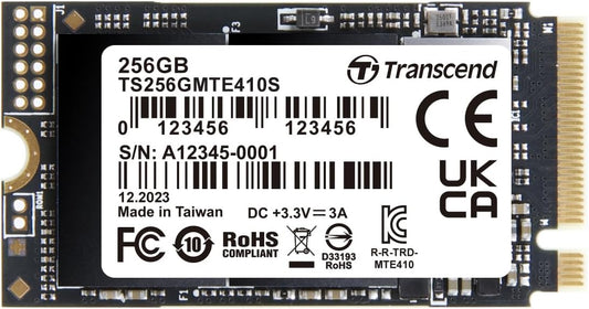 Transcend 256GB M.2 2242 SSD, Up to 3300MB/s, PCIe Gen4x4 NVMe 3D TLC, for Ultra-Thin Laptops, Lenovo Legion Go&Yoga Gen 6, ASUS ExpertBook&ZenBook, Mini PC, DRAM-Less Design for Low Power Consumption