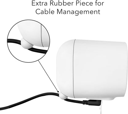 Wasserstein Solar Panel Compatible with Arlo Essential 2K Outdoor Security Camera (2nd Gen) / XL (2nd Gen) & Essential Spotlight (Camera NOT Included) - (1-Pack, Black)