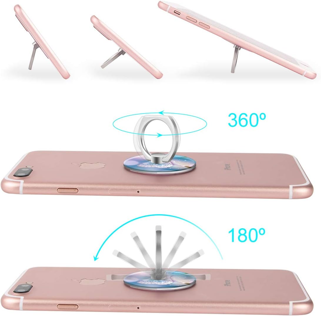 Bonoma Phone Ring Holder, 3 Pack Beach Flowers Butterfly Universal Finger Ring Stand Grip Kickstand Compatible with Smartphones and Tablets