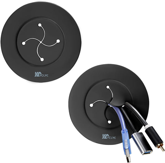 3in TV Cable Hider Wall Kit, YCLYC Large TV Cord Hider for Wall Mounted TV, TV Cord Covers for Wires on Wall Kit, Behind in Wall Cable Management Kit, Black TV Wire Hider for Wall (2Pack)