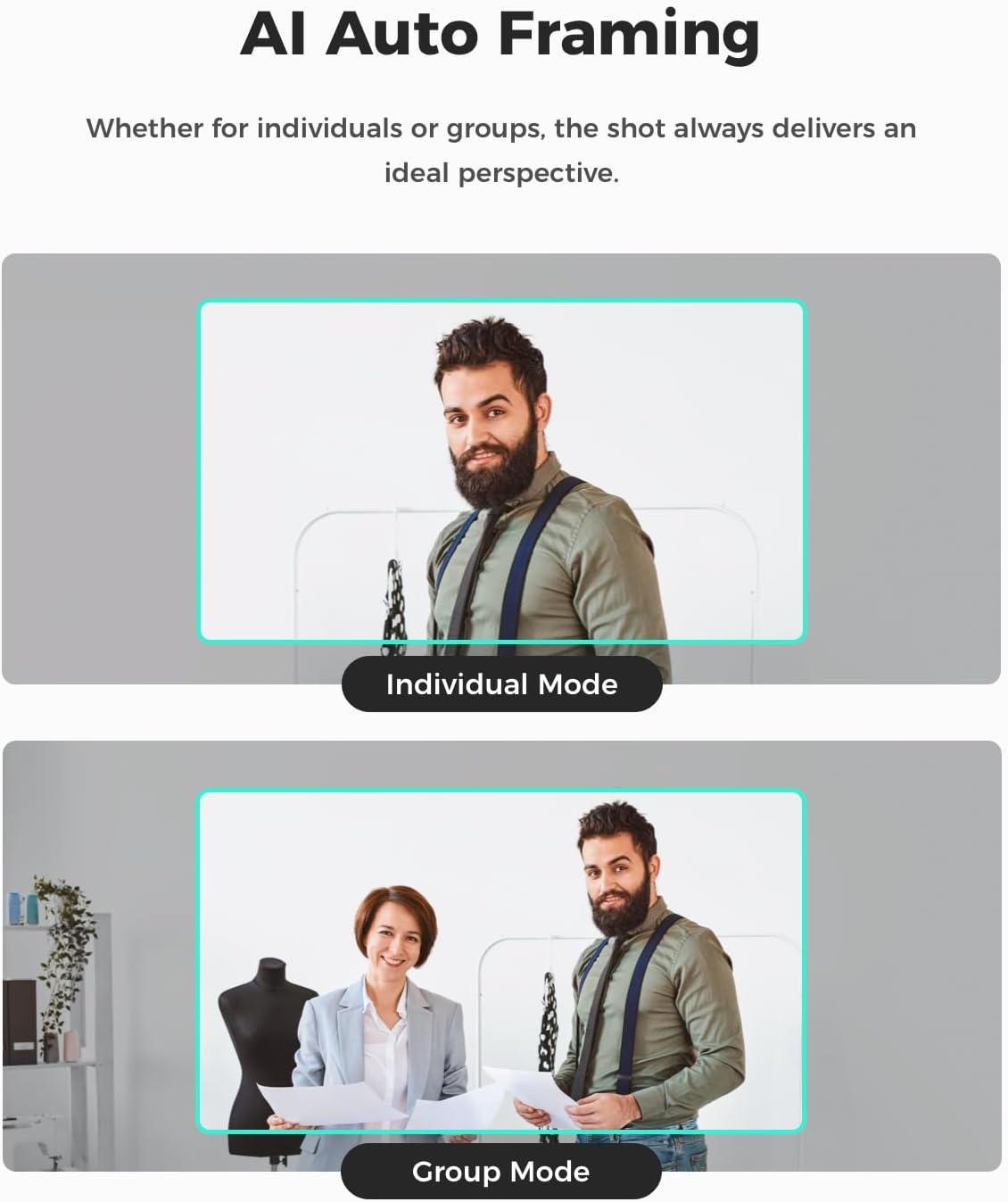 OBSBOT Meet SE 1080P 100FPS Webcam for PC, AI Framing Streaming Camera with 1/2.8" Sensor, Beauty Mode, Gesture Control, Staggered HDR, Web Camera for Desktop Computer, Laptop, Meeting. (Aurora Green)