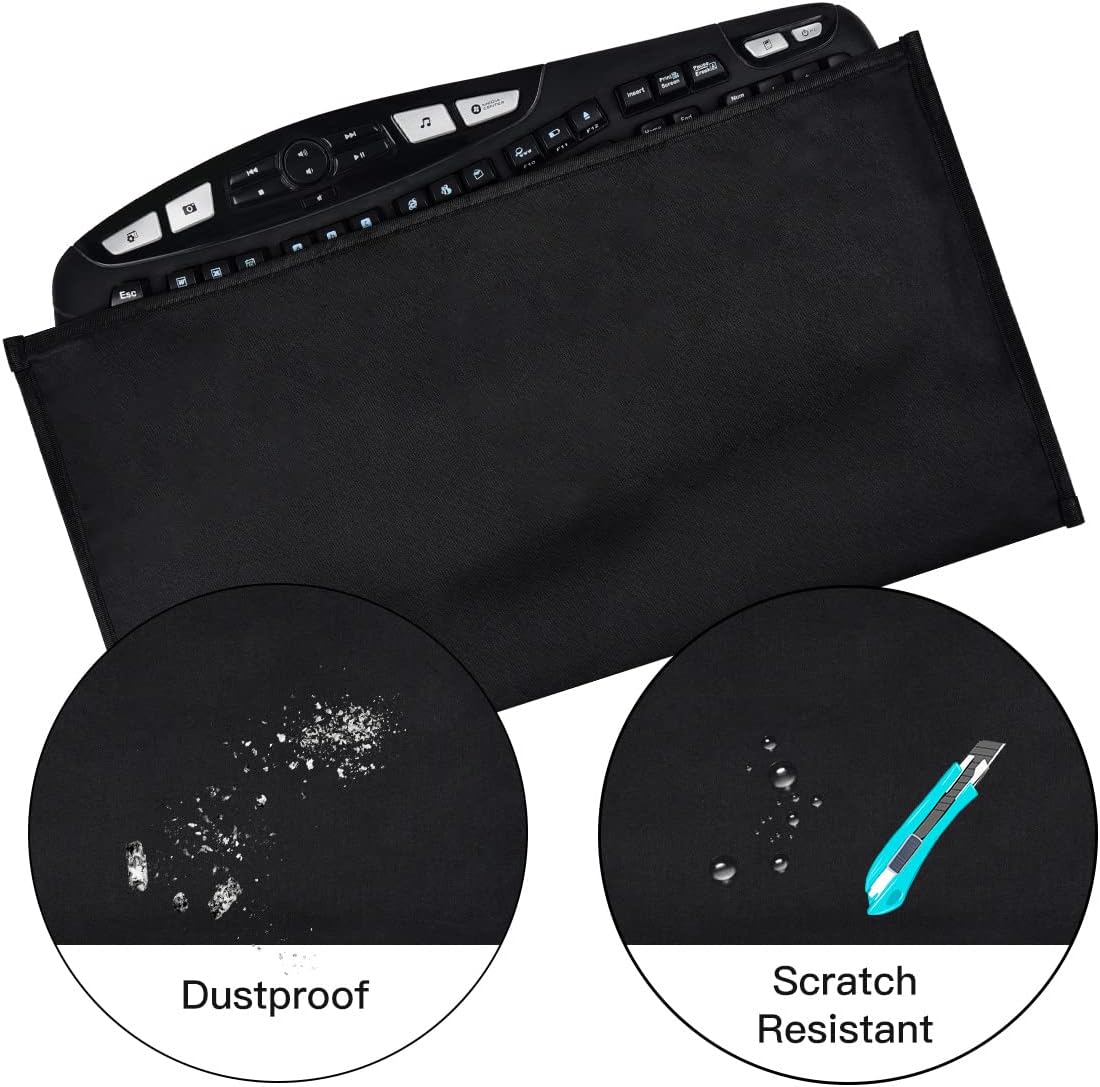 Keyboard Bag Case Sleeve Pouch for Universal Keyboard, Logitech/Razer/Das/Havit/Apple Magic Keyboard Protector, Wireless/Wire Computer/Gaming PC Keyboard Dust Cover-Black