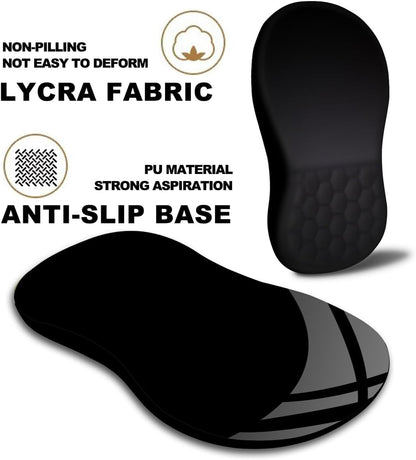 Mouse Pad Wrist Support, Ergonomic Mouse Pad with Massage Dot, Comfortable Computer Mouse Pad for Laptop, Wrist Rest Pain Relief Mousepad with Non-Slip PU Base for Office & Home, 12 x 8 in