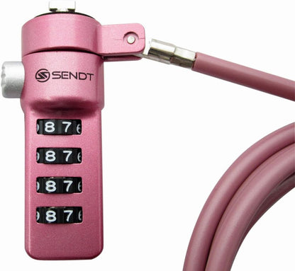 Sendt Pink Notebook/Laptop Combination Lock Security Cable