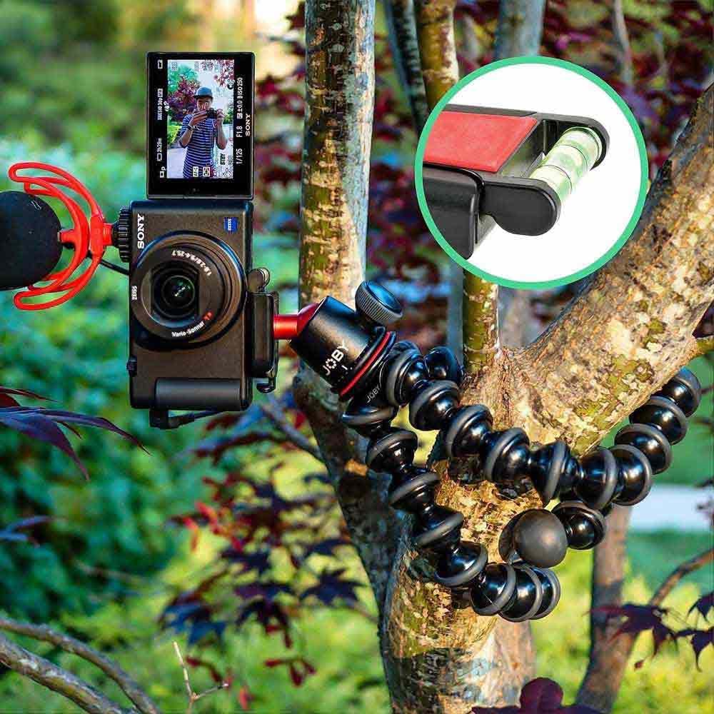 JOBY GorillaPod 3K Kit, Compact Stand 3K and Ballhead for Compact Cameras, Tripod Kit, Travel Tripod for Cameras, Holds Devices up to 6.6lbs, JB91507, Made in Italy, Black/Charcoal