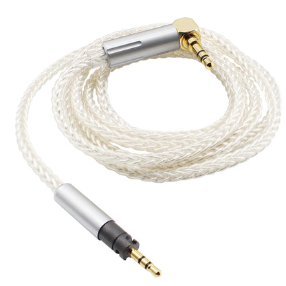 Youkamoo 3.5mm Right Angle 8 Core Silver Plated Copper Braided Replacement Upgrade Cable Compatible for Sennheiser Momentum 2.0 Momentum 3 HD1 Over-Ear On-Ear Headphones, 4ft 1.2m