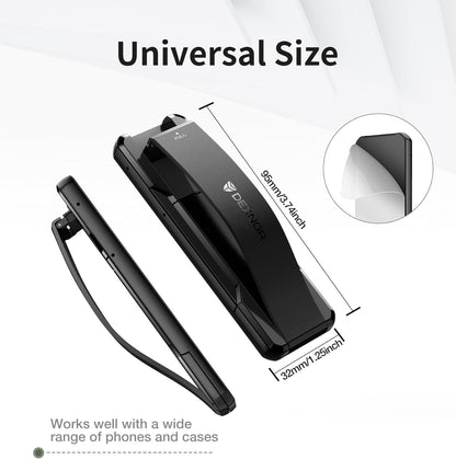 Dexnor New Upgrade Phone Grip, Phone Holder for Hand [2-in-1] Phone Strap with Kickstand Phone Finger Holder Compatible with Most iPhone Samsung Phone Case, Black