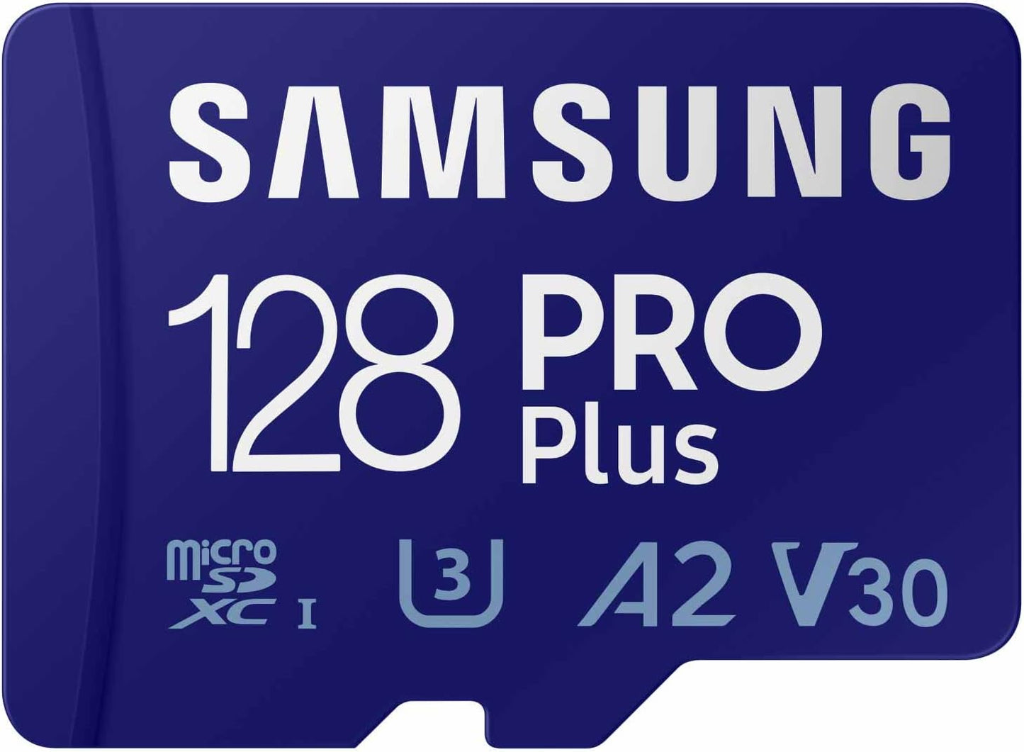 Samsung PRO Plus microSD Memory Card + Adapter, 128GB microSDXC, Up to 180 MB/s, Full HD & 4K UHD, UHS I, C10, U3, V30, A2, for Android Smartphones, Tablets, GoPRO, and DJI Drone (MB MD128SA/AM)