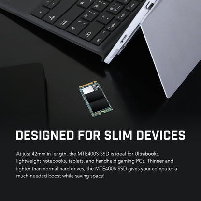 Transcend 256GB MTE400S M.2 2242 PCIe Gen3x4 SSD, Compatible with Ultra-Thin Laptops, Dram-Less Low Power, Up to 2000MB/s, TLC - TS256GMTE400S