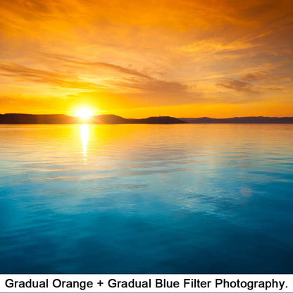 49mm Graduated Color Filters Kit 9 Pieces Gradual Colour Lens Filter Kit Set Accessory for Canon Nikon Sony Pentax Olympus Fuji DSLR Camera + Lens Filter Pouch +Lens Cleaning Cloth