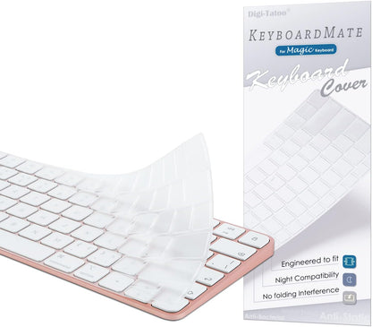 Keyboard Cover for New M4 iMac Magic Keyboard (Model A3203/A2450, w/o Touch ID, w/o Numeric Key) - Ultra Thin, Protective and Clear Keyboard Cover Protector Skin