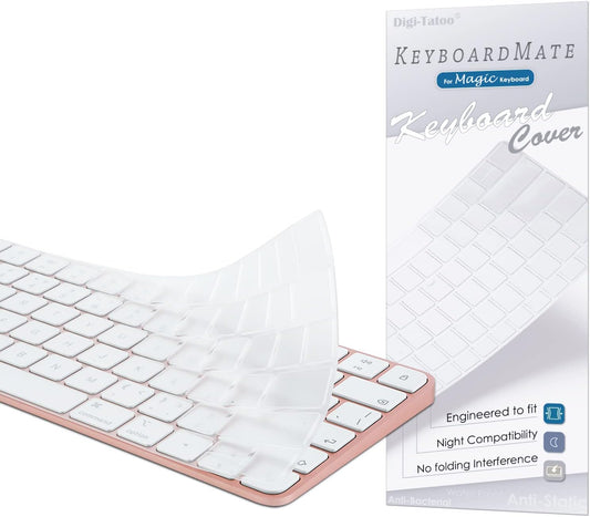 Keyboard Cover for New M4 iMac Magic Keyboard (Model A3203/A2450, w/o Touch ID, w/o Numeric Key) - Ultra Thin, Protective and Clear Keyboard Cover Protector Skin