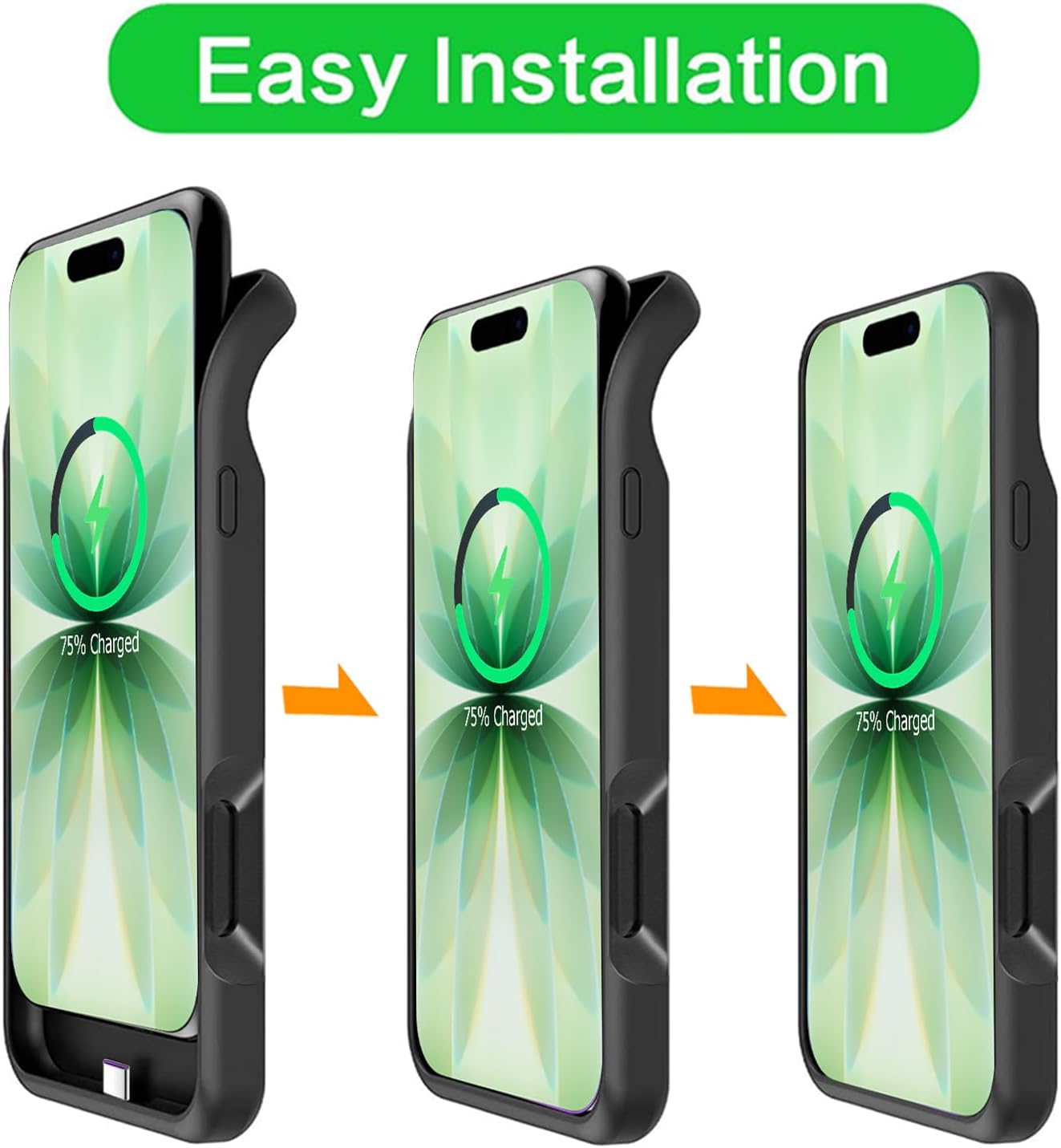 Battery Case for iPhone 17, Upgraded 10000mAh Rechargeable Portable Charging Case with Wireless Charging Compatible for iPhone 17 (6.3 inch) with Carplay Extended Battery Pack Charger Case (Black)