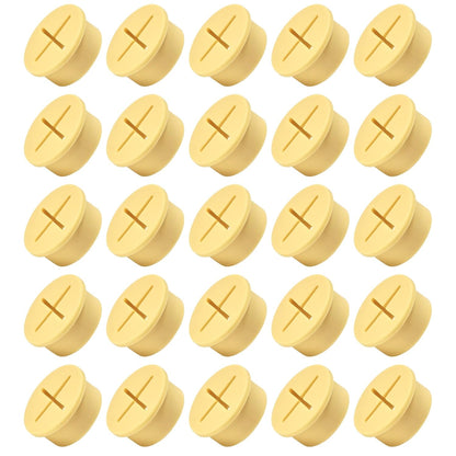 20Pcs Desk Grommet, 1" (25mm) Yellow Silicone Cord Hole Cover, Flexible Rubber Wire Grommets, Wall Grommets for Cables Management, Table, Countertop, Cabinets and Furnitures Wire Organizer