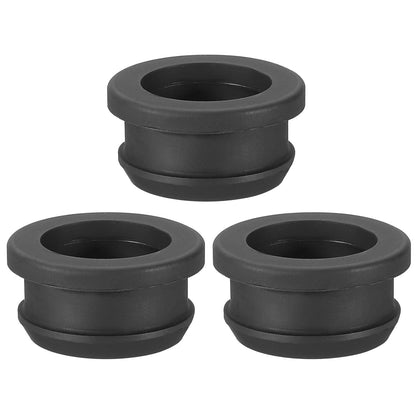 PATIKIL 23mm / 15/16 Inch Drill Hole,3/4 Inch ID Rubber Grommets, 3Pcs Top Hat Grommet for Wiring Eyelet Ring Gasket Automotive Firewall Cable Hole Plugs Wires Protection, Black