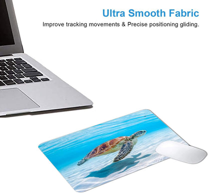 Sea Turtle Mouse Pad Non-Slip Rubber Base Gaming MousePads for Computers Laptop Office,Cute Mouse Pads with Designs for Women,9.5"x7.9"x0.12" Inch(240mm x 200mm x 3mm)