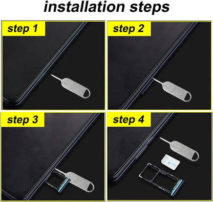 4 Pcs SIM Card Removal Openning Tool Tray Eject Pins Needle Opener Ejector Compatible with All iPhone Apple iPad HTC Samsung Galaxy Cell Phone Smartphone Watchchain Link Remover (Style B)