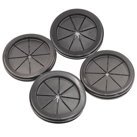Rubber Grommets for Wiring, 2-3/8 Inch Drill Hole, 2-1/16 Inch ID, Firewall Grommets Automotive Cable Cords Hoses Protection, Double-Sided Rubber Plugs for Round Holes, 4 Pcs, 52x60 mm