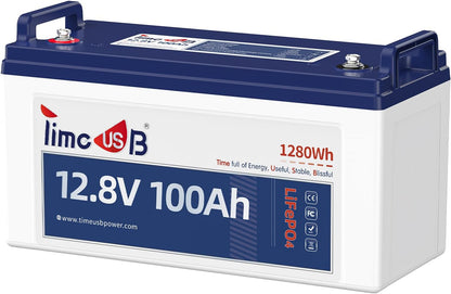 12V 100Ah LiFePO4 Battery, 4000+ Deep Cycle Lithium Battery, Built-in 100A BMS, Ideal for Trolling Motor, RV, Solar Panel Systems, and Off-Grid Power Solutions