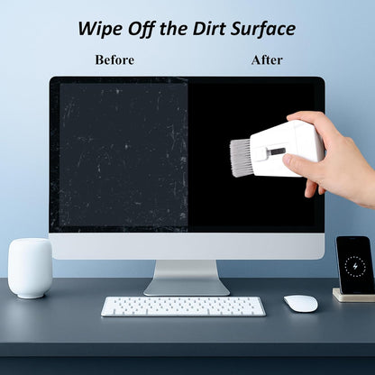 Keyboard Brush, Portable Keyboard Cleaner Soft Bristle Cleaning Brush, Safe Streak-Free Phone Screen Cleaner, Retractable Laptop Cleaning Kit for Computer MacBook PC iPad Camera Lens Monitor