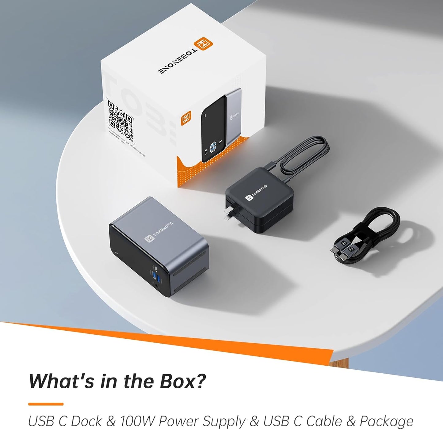 TobenONE USB C Docking Station Dual Monitor with 100W GaN Charger, Laptop Dual HDMI Docking Station with 7 USB, SD/TF, Ethernet, and Audio/Mic, 15 in 1 USB C Dock for Windows, and ChromeOS