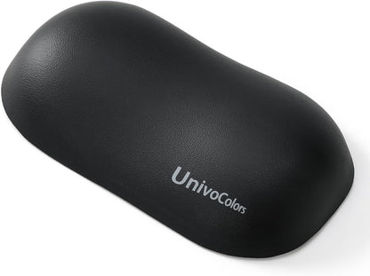 UnivoColors Design-Wave Wrist Rest, Artificial Sheepskin+Memory Foam+Ergonomic+Anti-Slip Gel, Resilience Support During Work and Gaming,Mouse Accessory,Black