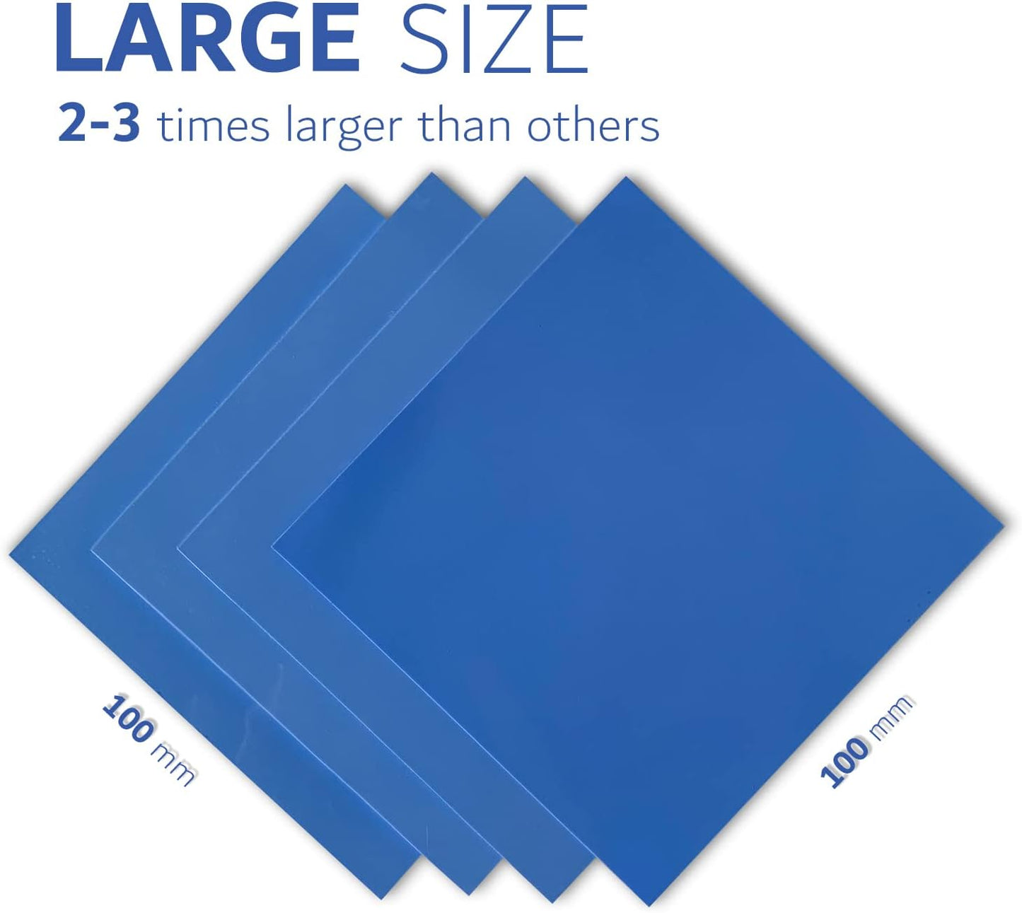 4 Pack Thermal Pad, 100 x 100 mm x 0.5 mm + 1 mm + 1.5 mm + 2 mm Silicone Cooling Pad 6 W/m.K GPU Non Conductive Heat Resistance Extreme Odyssey Cover for Laptop Heatsink CPU GPU SSD IC LED Cooler