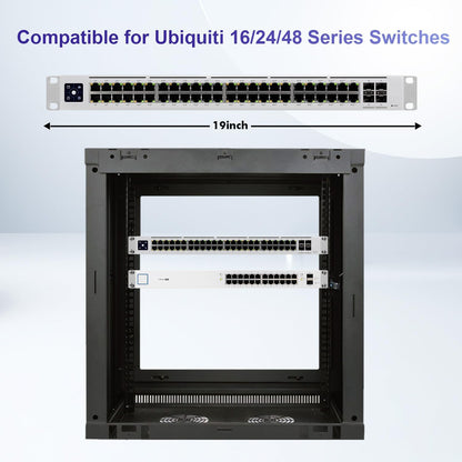 Rack Mount Kit for Ubiquiti Switch, 1U Rack Ears for Ubiquiti 16/24/48 Series Switches