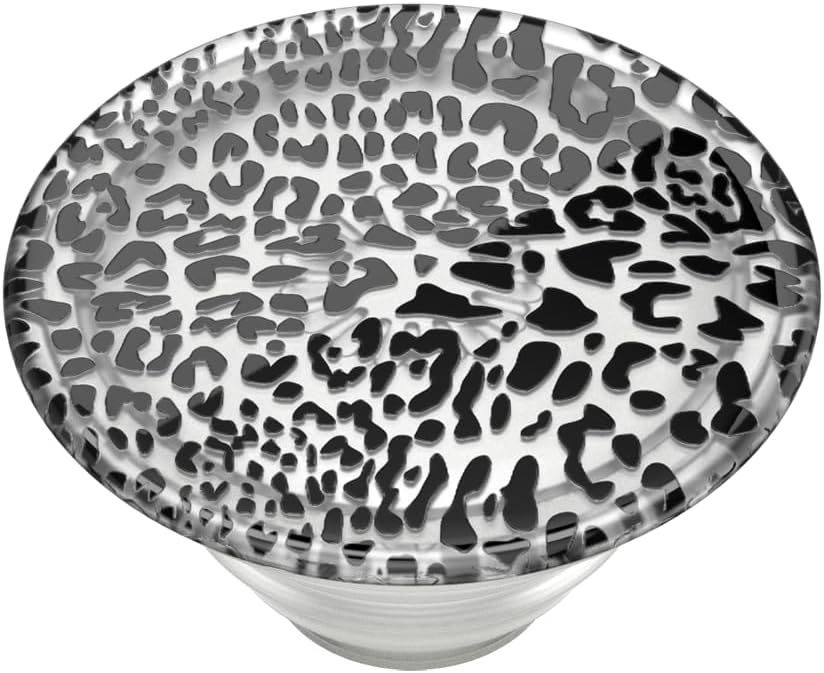 PopSockets Plant-Based Phone Grip with Expanding Kickstand, Adhesive Grip, Eco-Friendly - Black Leopard