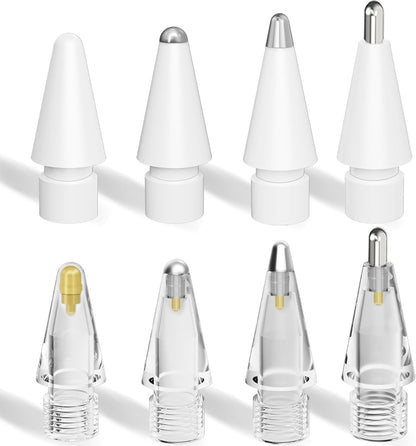 (8 Pack) Replacement Tips for Apple Pencil 2nd Generation and Apple Pencil 1st Generation,Inesore Upgraded Apple Pencil Tips Accessories Compatible with Apple Pencil 2 Generation iPad Pro Pencil Nib