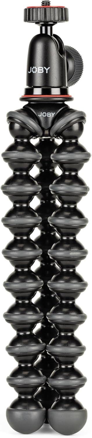 JOBY GorillaPod 1K GripTight 360 Mount Kit, Compact Flexible Tripod 1K Stand and BallHead, with Rotating Phone Mount, Easy Landscape or Portrait Mode, Double Cold Shoe, Supports up to 1kg (2.2lb)