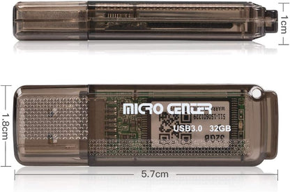 INLAND Micro Center SuperSpeed 5 Pack 32GB USB 3.0 Flash Drive Gum Size Memory Stick Thumb Drive Data Storage Jump Drive (32G 5-Pack)