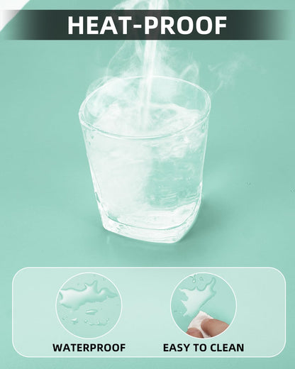 Non-Slip Desk mat,PULeather Desk Pad Protector, Office Desk Mat, Large Mouse Pad,Desk Blotter, Laptop Desk Pad, Waterproof Desk Writing Pad for Office and Home (Turquiose, 35.4" x 17")