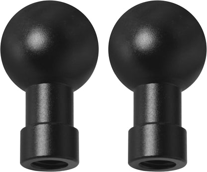 2PCS Ball Head to 1/4 Female Photo Bracket Conversion Accessories Aluminium Alloy 17mm Direct Broadcast Bracket Accessories Mobile Phone Mounting Bracket for Camera Mobile Phone GPS