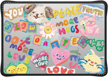 CASETiFY Impact MacBook Air 13.6" (M2-M4) Case [Cushioned Impact Corners/Scratch-Resistant/Anti-Slip Grip] - SLOWCOASTER Sticker - Clear Black