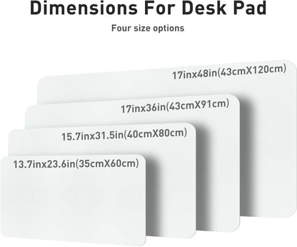 Aothia Leather Desk Pad Protector, Office Mat, Large Mouse Pad, Non-Slip PU Leather Blotter, Laptop Desk Pad, Waterproof Writing Pad for Office and Home (Barely Grey, 31.5" x 15.7")