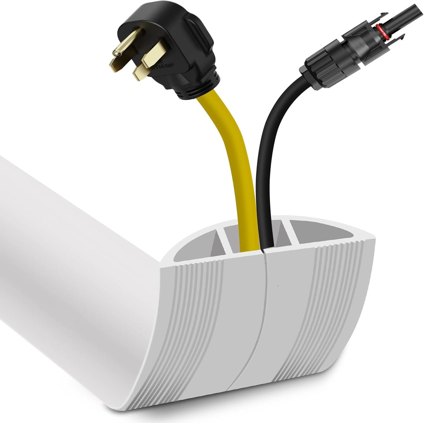 Floor Cord Cover 3.3FT Cord Covers for Wires on Floor Protect Wires & Prevent Trip Hazards, Easy to Cut for Home, Office, School, Concerts, Cavity W0.6in x H0.32in