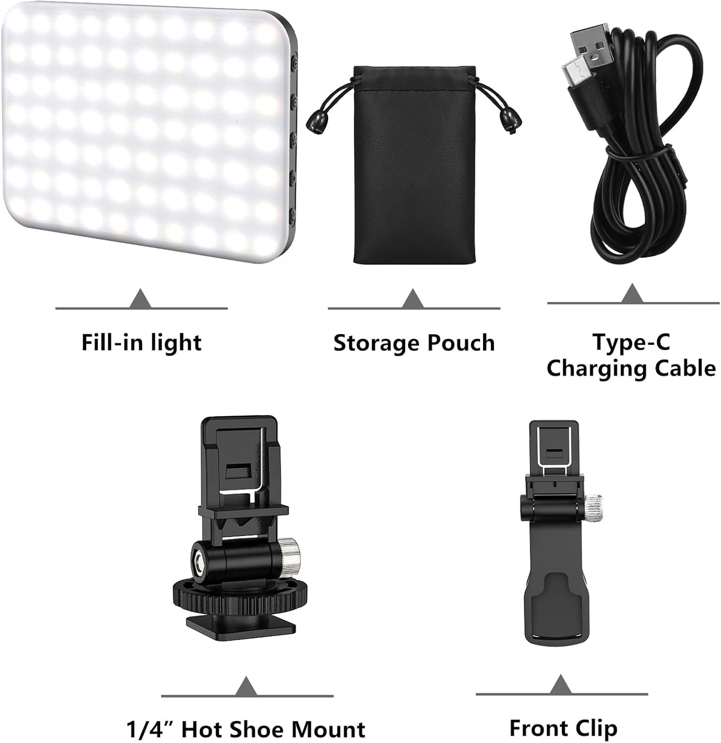 Hagibis RGB Video Light, 360° Full Color Selfie Light LED Camera Light with 3 Cold Shoe Mounts/CRI 97+/20 Scene Modes/2200mAh Rechargeable Portable Phone Light Photography Selfie Lighting